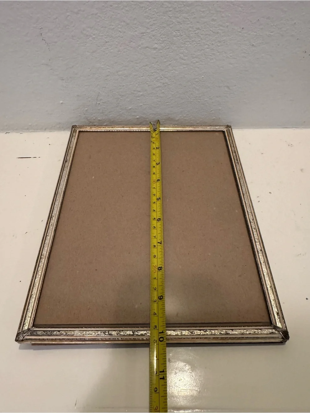 Vintage Victorian Style 8x10 Tarnished Brass Picture Frame with Easel